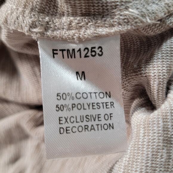 THML Anthropologie Size Medium Oversized Handkerchief Striped Pullover Cowl Neck - Picture 8 of 10